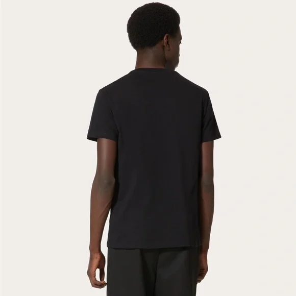 Fair Men’s Size  X-large Valentino Garavani VLTN Logo Cotton Tee In Black/White - Picture 4 of 13